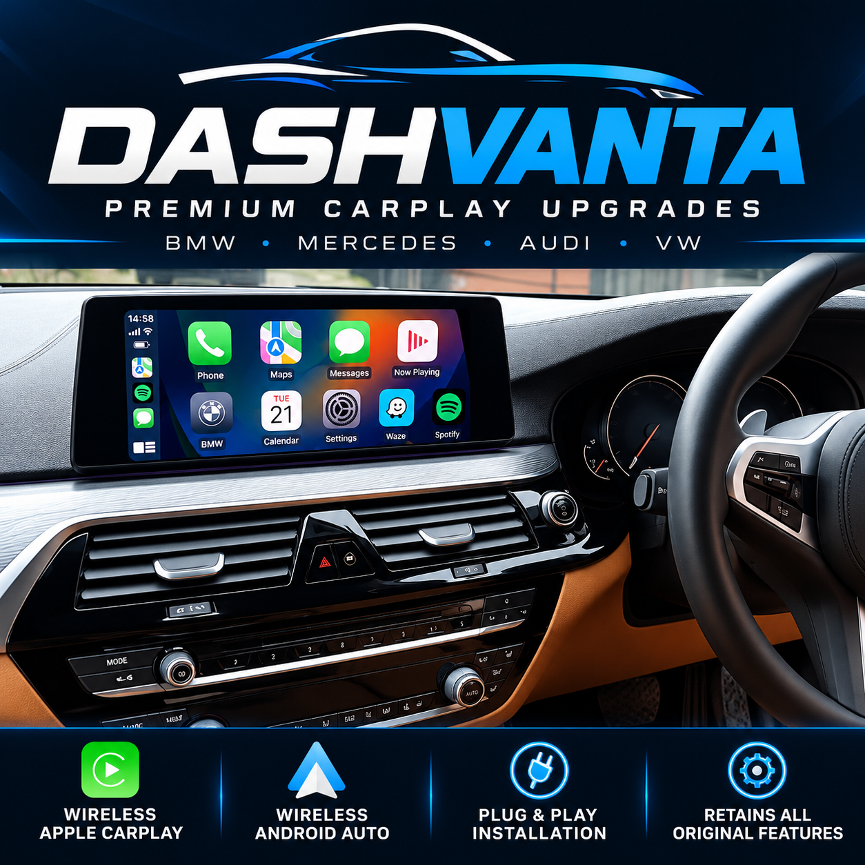 DASHVANTA custom CarPlay banner