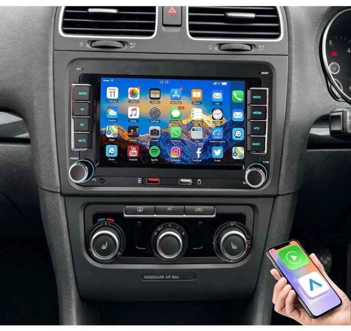 VW Golf Polo Passat wireless CarPlay touchscreen installed in dashboard