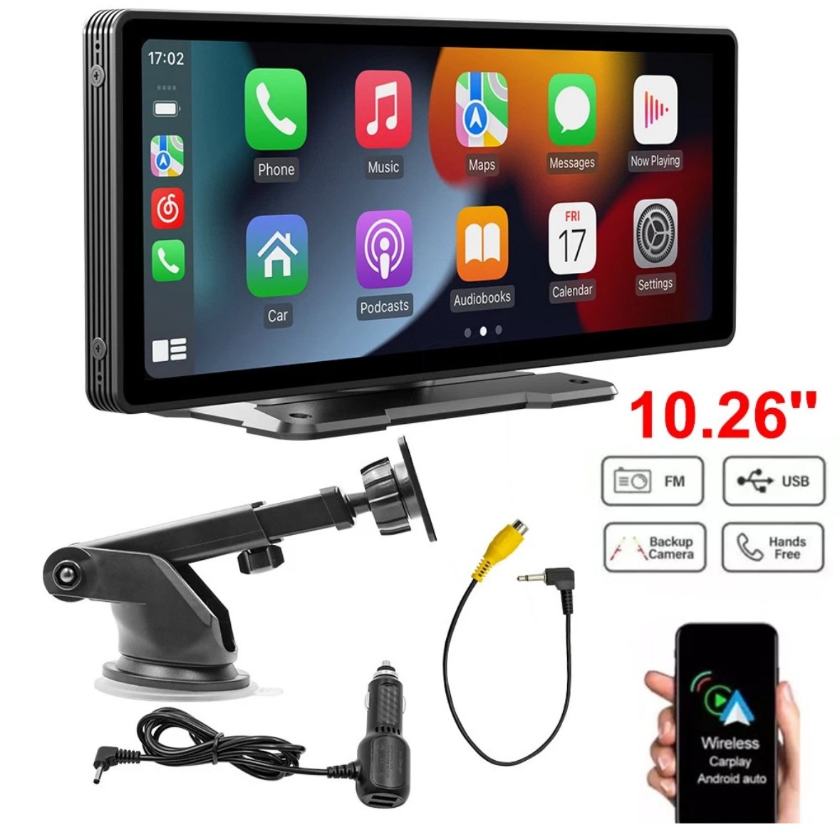 Supplier-shown touchscreen and mounting/power accessories